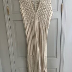 Italian Cream Knit Maxi Dress